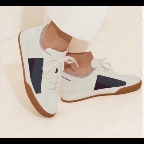 Rothy's Shoes - Rothy’s BlackBerry Block Lace Ups Lace Up Sneakers Off-White Blue Purple 9